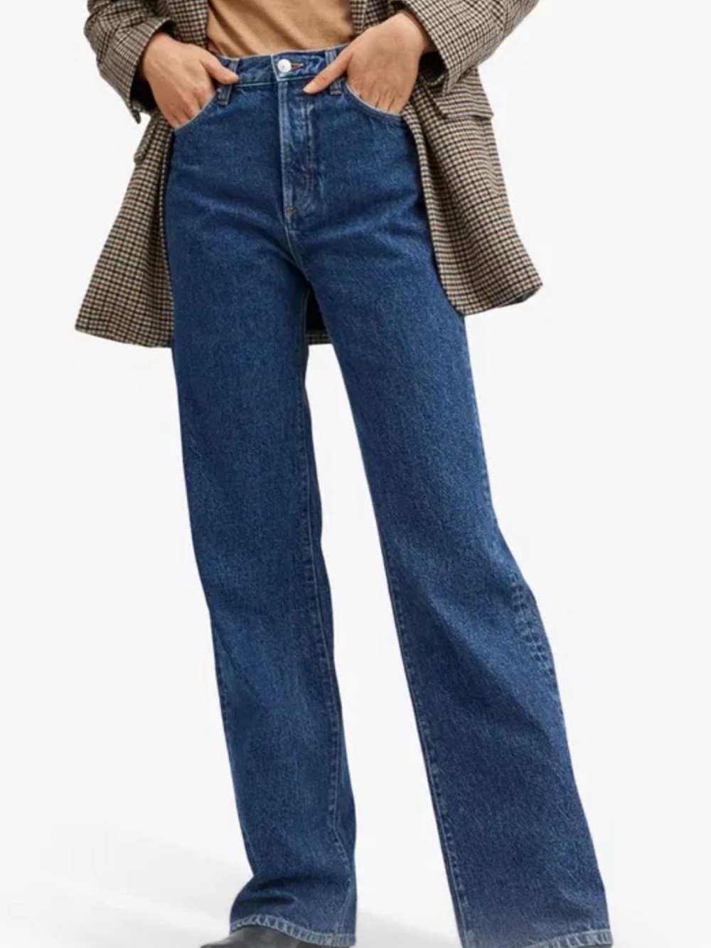Mango High-Rise Wide-Leg Jeans - Blue